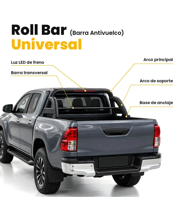 Barra antivuelco universal K8UNIVERSAL vista frontal