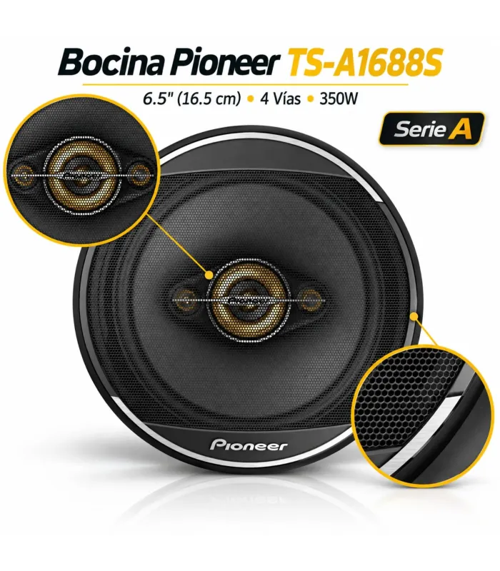 Cono de polipropileno bocina Pioneer 6.5 pulgadas