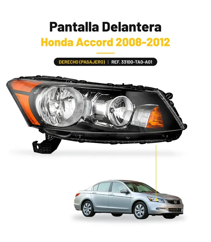 Pantalla delantera derecha Honda Accord Sedán 33100-TA0-A01