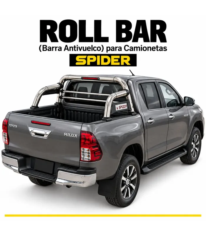 Barra antivuelco instalada en Toyota Hilux Revo
