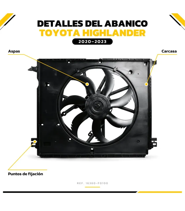 Aspas y motor de abanico Toyota Highlander
