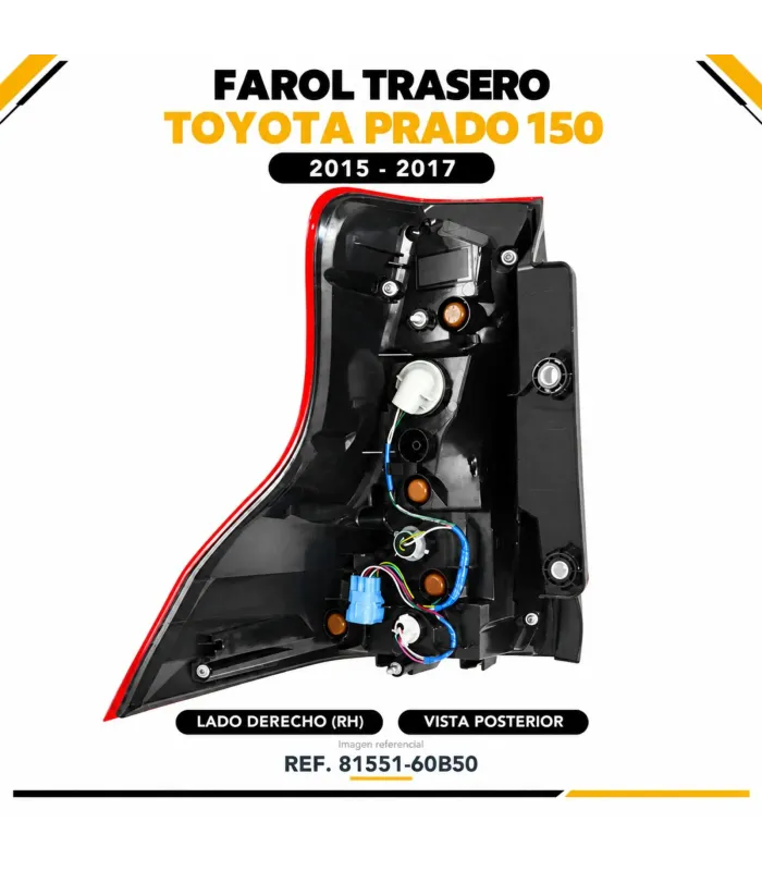 Mica / Farol Trasero Toyota Land Cruiser Prado 150 2015-2017