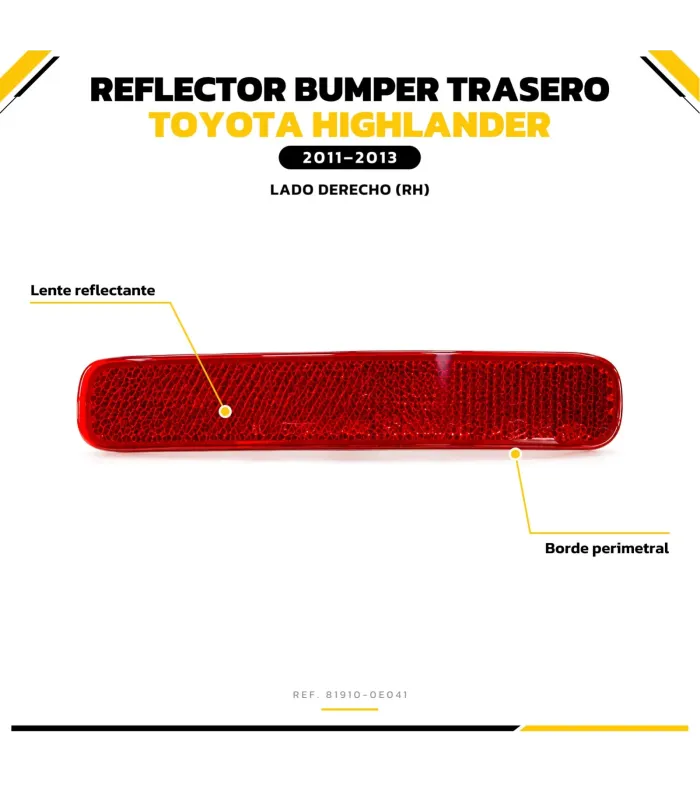 Reflector trasero izquierdo Toyota Highlander 81920-0E021