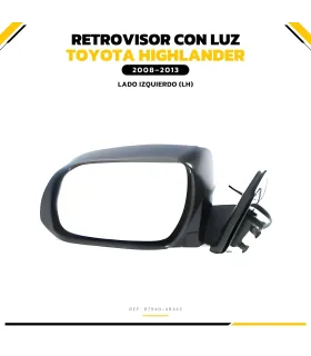 Retrovisor con luz Toyota Highlander 2008-2013