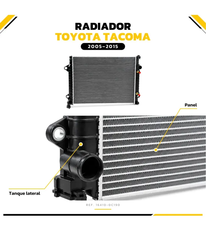 Conexiones y tanques plásticos radiador Tacoma