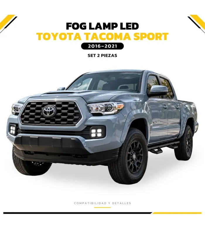 Detalle 4 luces LED fog lamp Toyota Tacoma