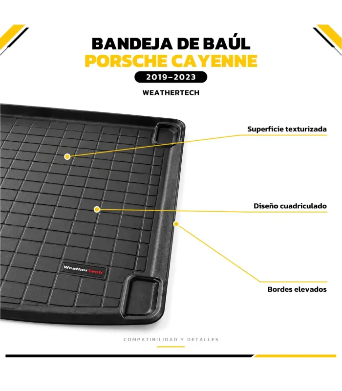Borde elevado bandeja de baúl WeatherTech