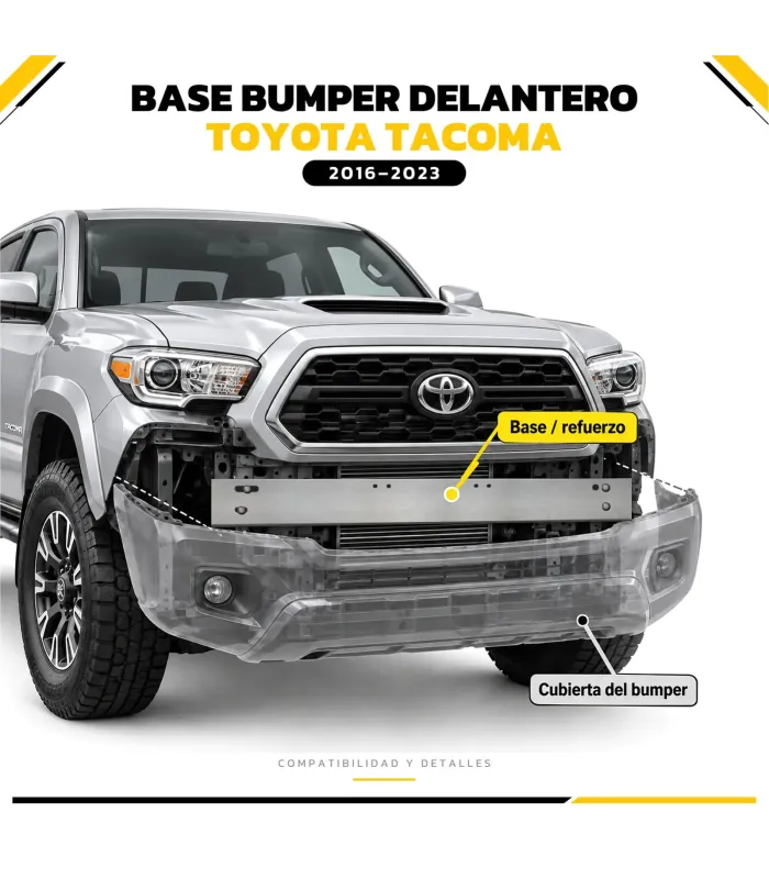 Base de aluminio bumper delantero Tacoma
