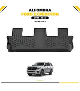 Alfombra FloorLiner HP instalada en 3ra fila Expedition
