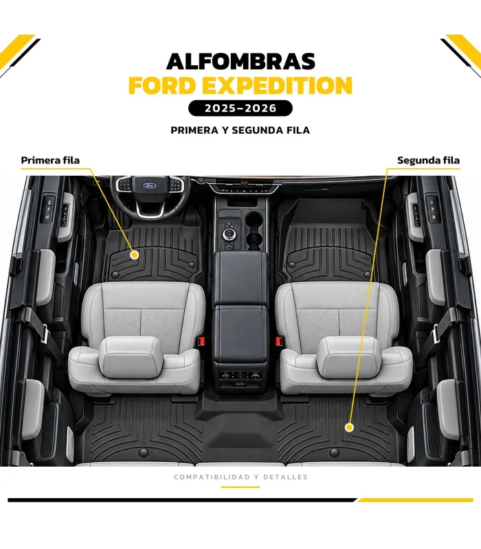 Alfombra 2ª fila tipo banca WeatherTech Expedition
