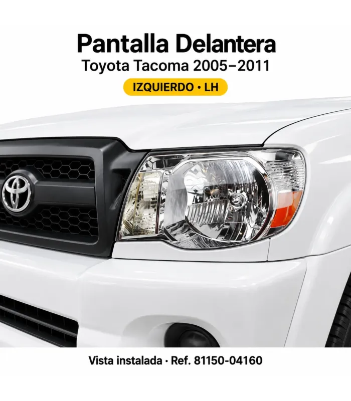 Farol delantero izquierdo Toyota Tacoma 2005-2011 interior cromado