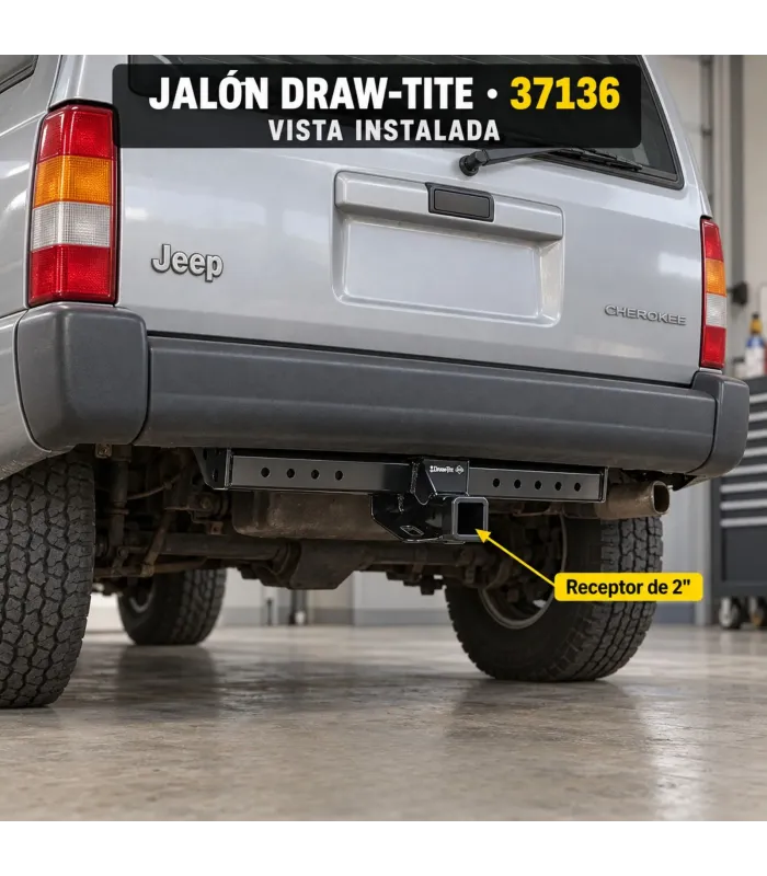 Draw-Tite 37136 Trailer Hitch negro receptor 2 pulgadas