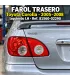 Detalle del lente rojo farol trasero Corolla