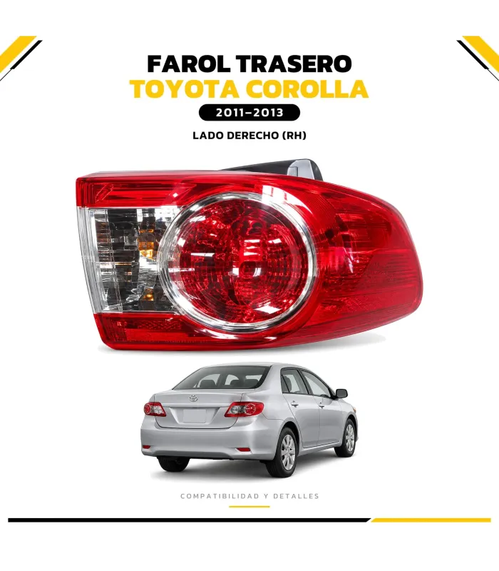 Par de faroles traseros Toyota Corolla 2011-2013