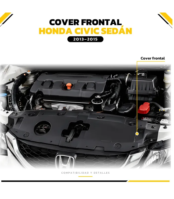 Cover frontal instalado en Honda Civic 2013-2015