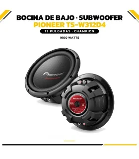 Bocina de bajo subwoofer Pioneer 12 pulgadas Champion TS-W312D4