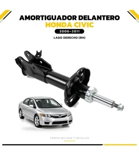 Amortiguador delantero izquierdo instalado en Honda Civic