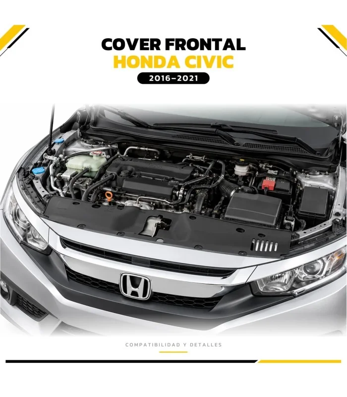 Cover frontal Civic detalle de rejilla y orificios