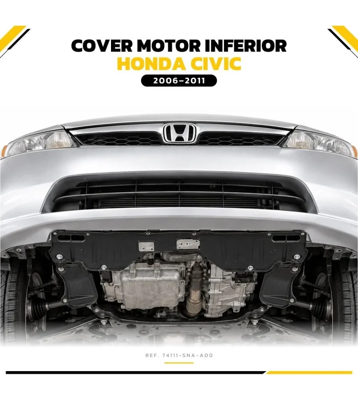 Cover motor Civic 2006-2011 detalle de puntos de fijación