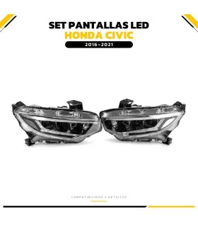 Set pantallas LED Honda Civic 2016-2021