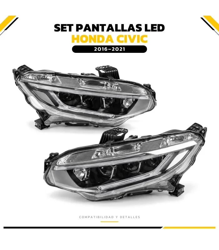 Set pantallas delanteras LED Civic 10ma generación
