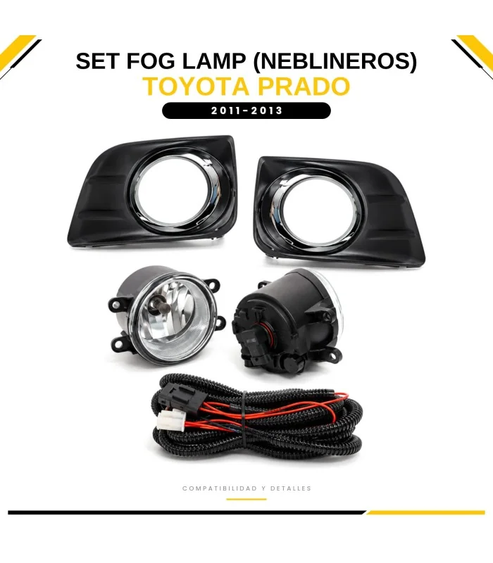 Set neblineros Toyota Prado 2011-2013 completo