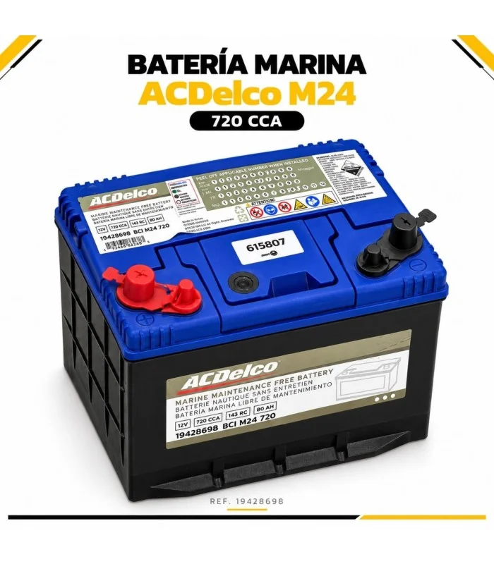 Batería marina ACDelco M24 vista frontal