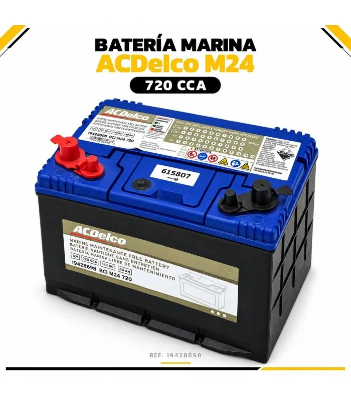 Batería marina ACDelco 19428698 vista lateral