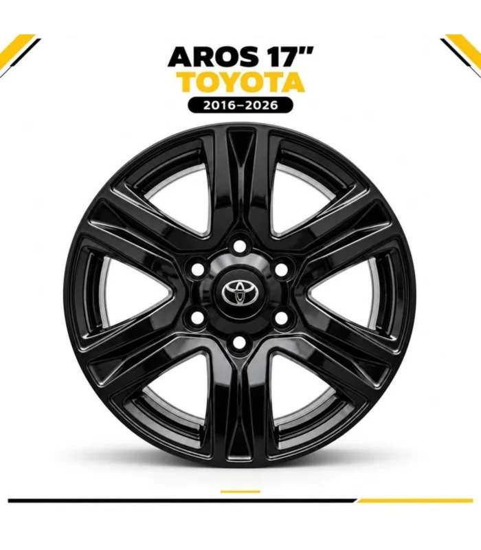 Aro Toyota Hilux 6x139.7 detalle de huecos y tapa central