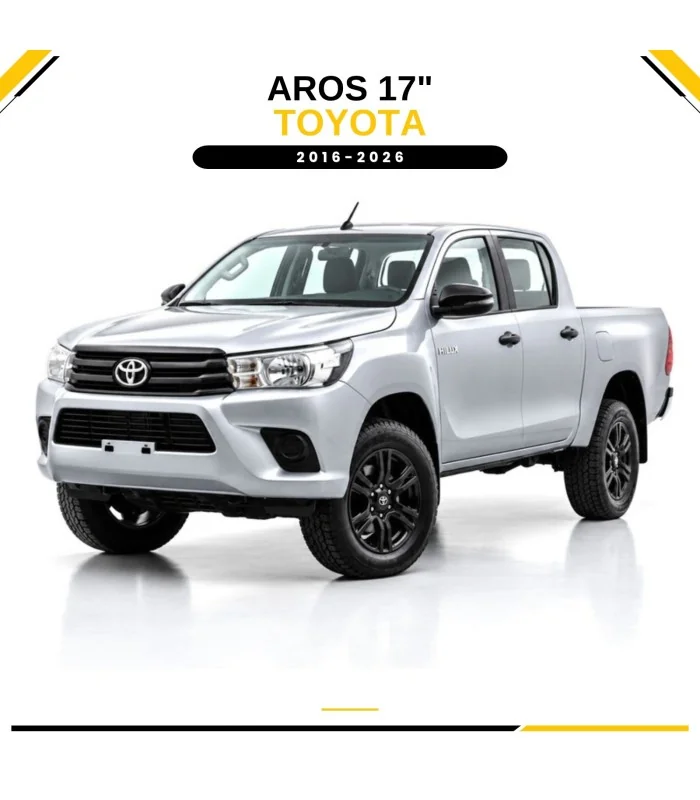 Aros 17 instalados en Toyota Hilux 2016-2026