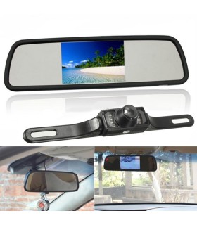Camara de reversa con monitor LCD espejo wireless 12V universal