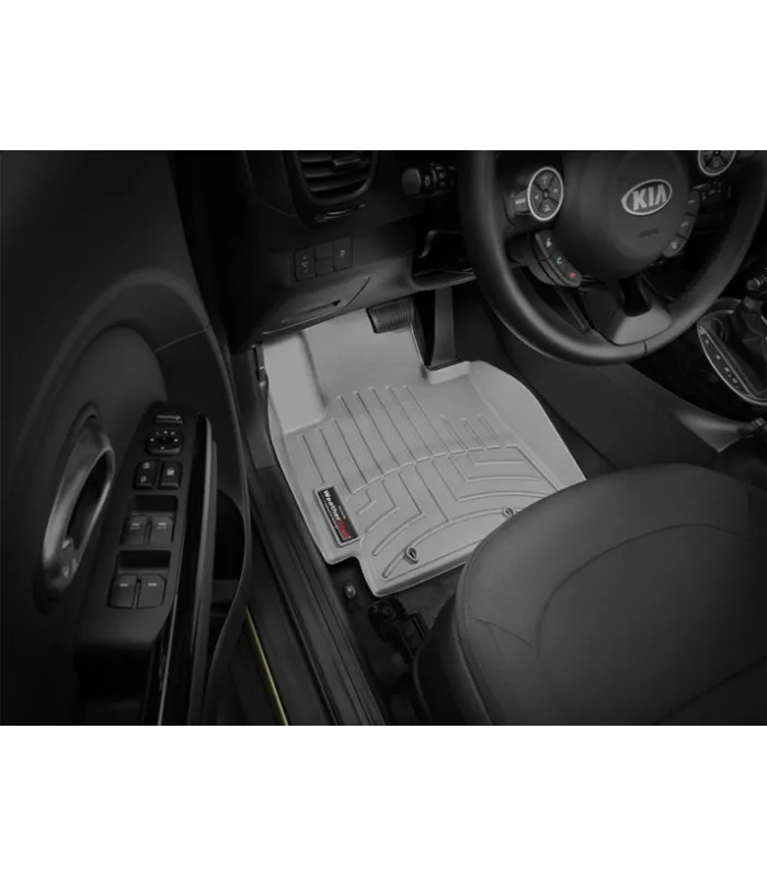 Alfombras de Piso Tipo Bandeja WeatherTech FloorLiner para Kia Soul 2014 a 2019 Set Completo de 2 Filas Ajuste Laser