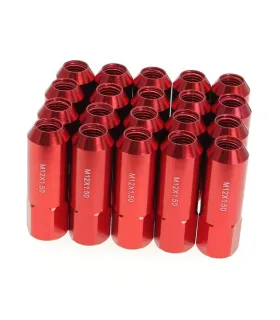 Tuercas Racing de color rojo set de 20pcs M12X1.5 Aluminum
