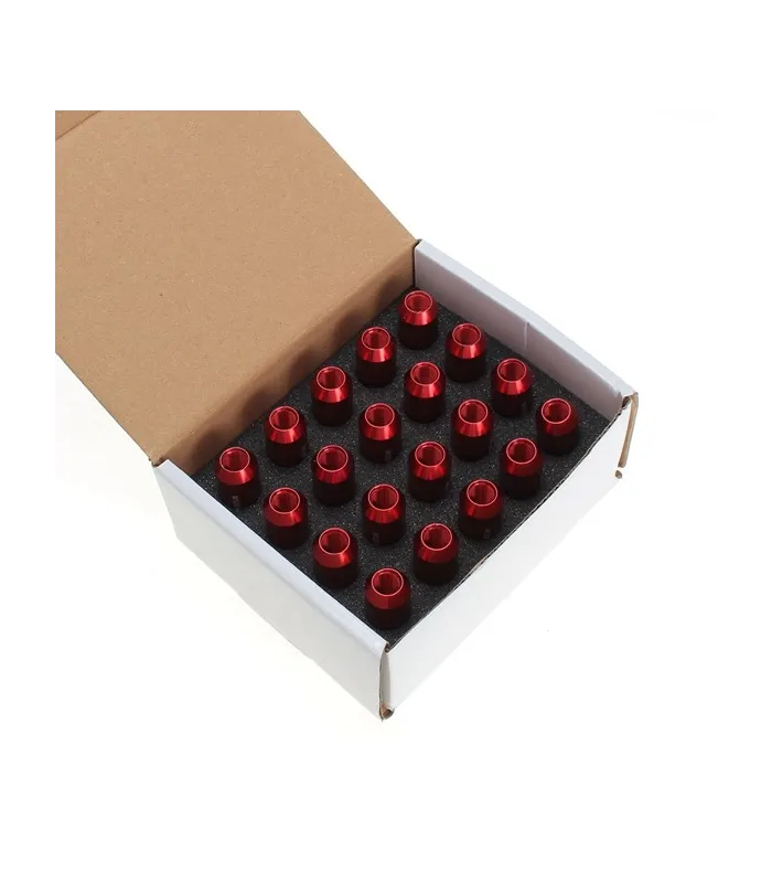 Tuercas Racing de color rojo set de 20pcs M12X1.5 Aluminum