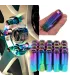 Tuercas Racing de color arcoiris set de 20pcs M12X1.5 Aluminum