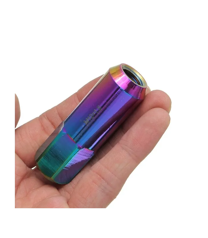 Tuercas Racing de color arcoiris set de 20pcs M12X1.5 Aluminum