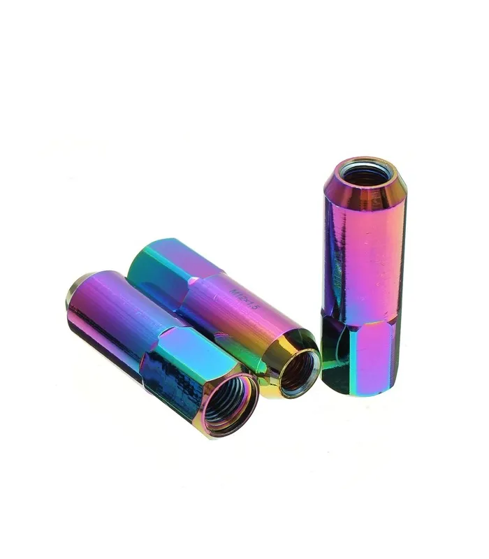 Tuercas Racing de color arcoiris set de 20pcs M12X1.5 Aluminum