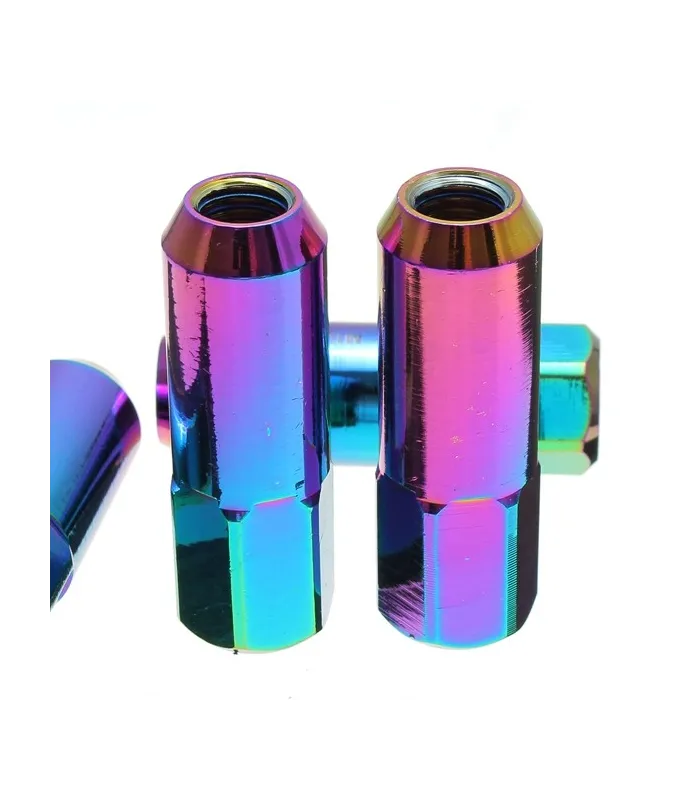 Tuercas Racing de color arcoiris set de 20pcs M12X1.5 Aluminum