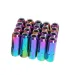 Tuercas Racing de color arcoiris set de 20pcs M12X1.5 Aluminum