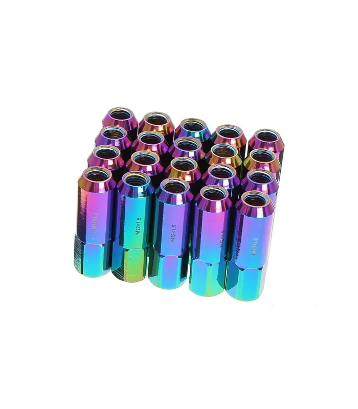 Tuercas Racing de color arcoiris set de 20pcs M12X1.5 Aluminum