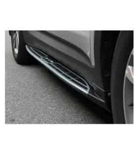 Estribos laterales de lujo para Hyundai Santa Fe y Santa Fe Sport 2013-2018, diseño antideslizante de tipo original.