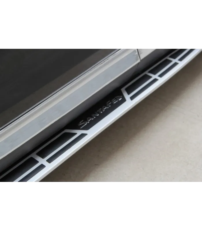 Estribos laterales de lujo para Hyundai Santa Fe y Santa Fe Sport 2013-2018, diseño antideslizante de tipo original.