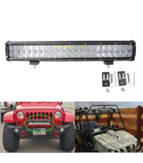 Barra de luces Led de 20 pulgadas doble lineas ideal para jeep todo terreno UTV DC10-30V 4WD SUV