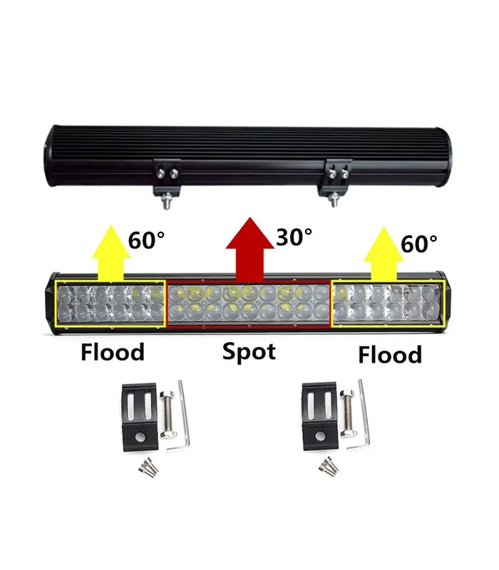 Barra de luces Led de 20 pulgadas doble lineas ideal para jeep todo terreno UTV DC10-30V 4WD SUV