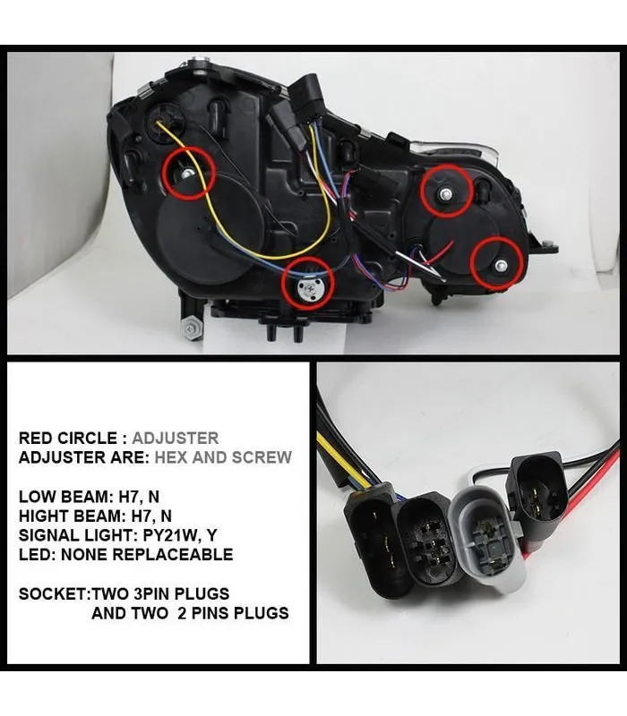 Mercedes Benz Clase E 2003-2006 Pantallas frontales Headlights / Uso Halogenos