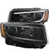 Jeep Grand Cherokee 14-15 Pantallas delanteras Headlights Estilo Black Clear / Set de 2 PCS Lados Izquierdo y Derecho