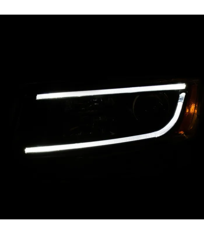 Jeep Grand Cherokee 14-15 Pantallas delanteras Headlights Estilo Black Clear / Set de 2 PCS Lados Izquierdo y Derecho