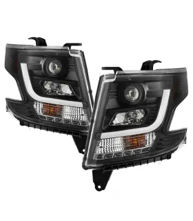Chevrolet Tahoe 2015-2016 Pantallas delanteras Headlights Estilo Black Clear / Set de 2 PCS Lados Izquierdo y Derecho