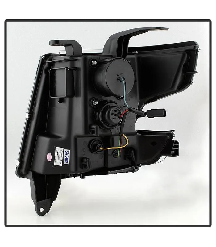 Chevrolet Tahoe 2015-2016 Pantallas delanteras Headlights Estilo Black Clear / Set de 2 PCS Lados Izquierdo y Derecho