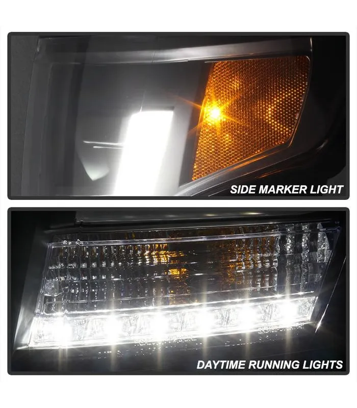 Chevrolet Tahoe 2015-2016 Pantallas delanteras Headlights Estilo Black Clear / Set de 2 PCS Lados Izquierdo y Derecho